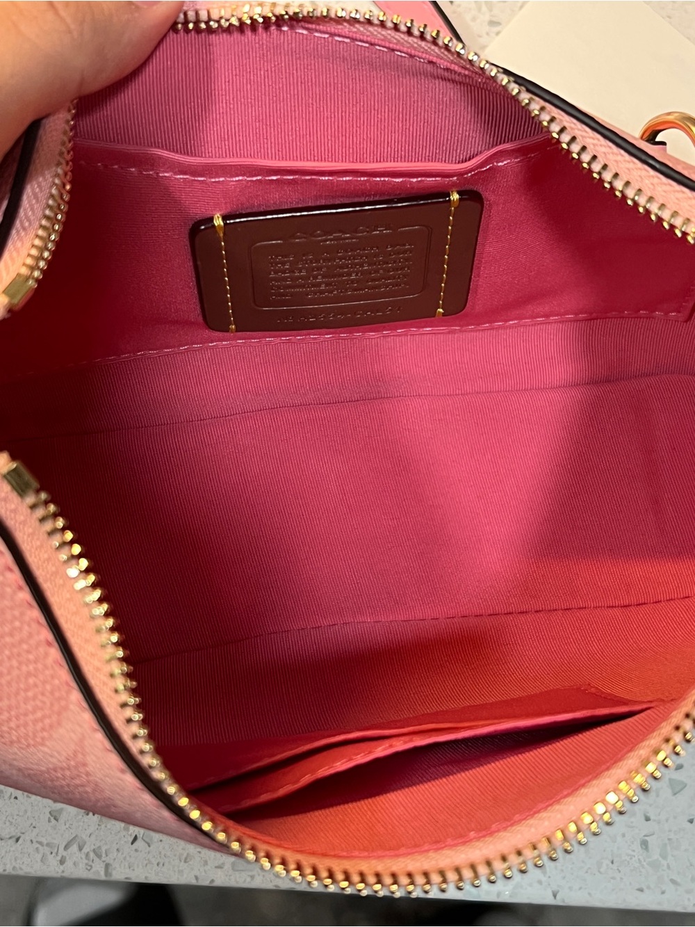 COACH Pink Signature Teri Shoulder bag - Picture 5 of 6